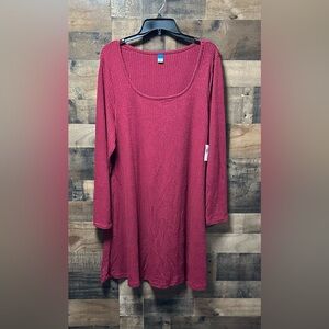 NEW Old Navy Women’s Scarlet Fit & Flare Rib-Knit Sweater Dress 759155 Size XL